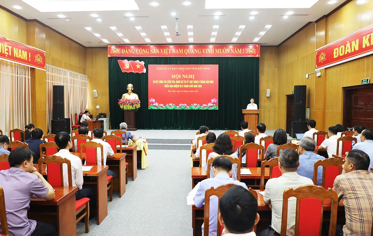 Đảng ủy UBND tỉnh Bắc Ninh sơ kết công tác kiểm tra, giám sát và kỷ luật Đảng 6 tháng...
