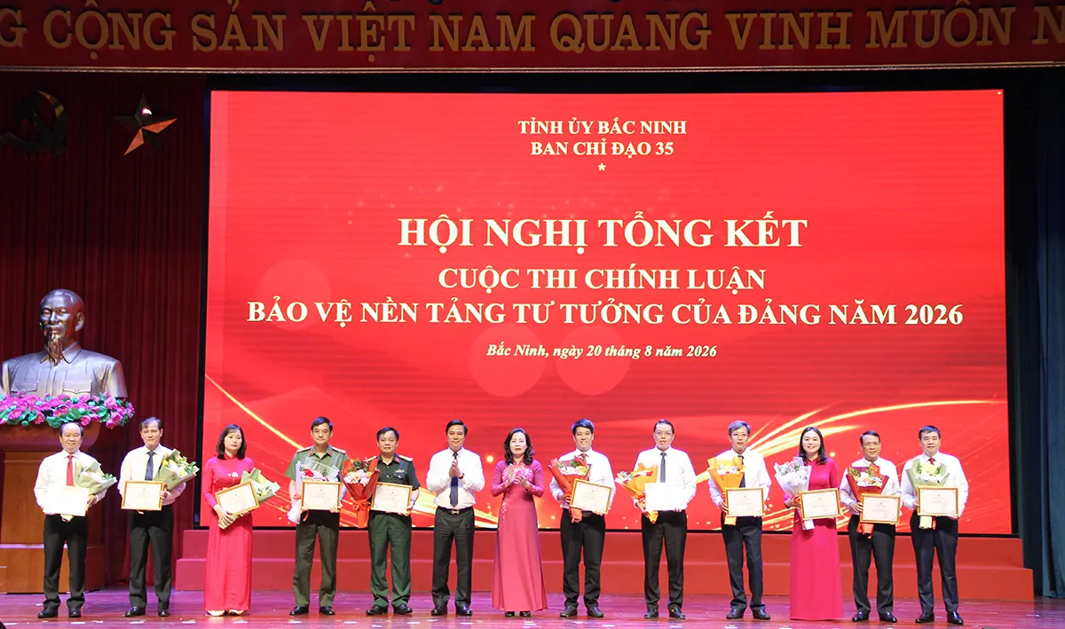 Bắc Ninh tổng kết Cuộc thi chính luận bảo vệ nền tảng tư tưởng của Đảng năm 2026