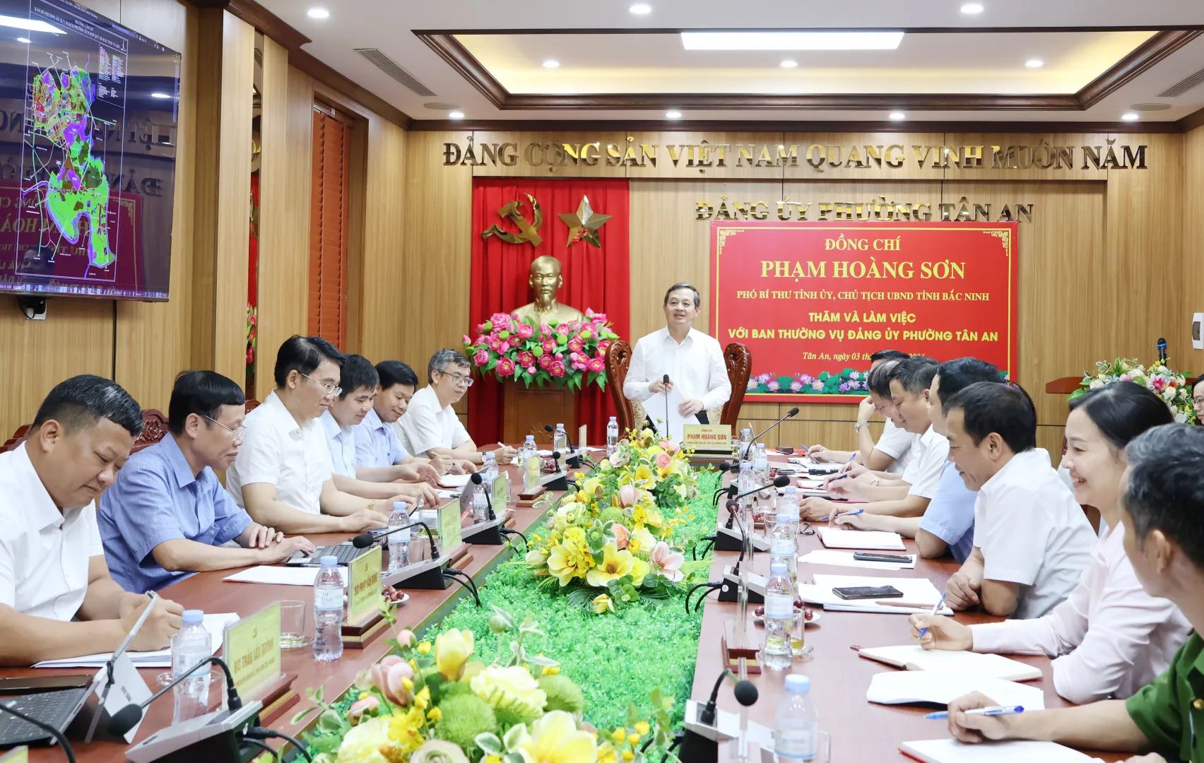 Chủ tịch UBND tỉnh Phạm Hoàng Sơn: Phường Tân An tiếp tục phát huy thế mạnh sản xuất...